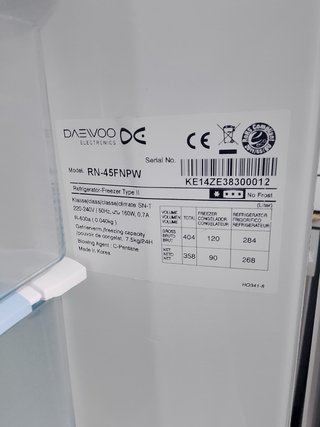 Nevera Daewoo Blanca