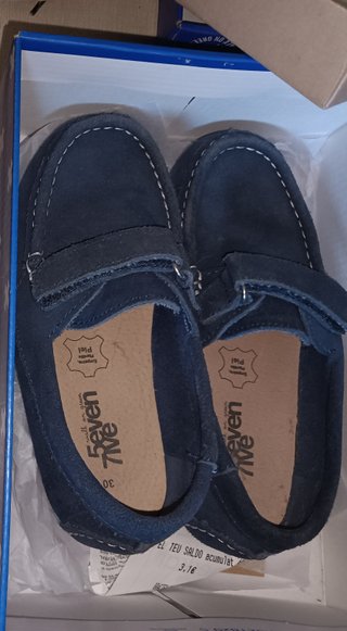 Mocasines niño 5even7ive azul  Talla 30