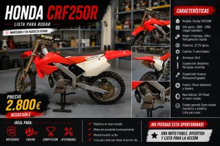 Honda CRF250R - Lista para rodar