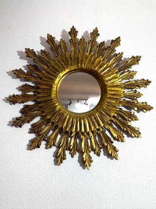 ESPEJO SOL MADERA DORADA