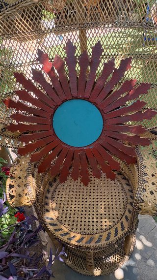 ESPEJO SOL MADERA DORADA