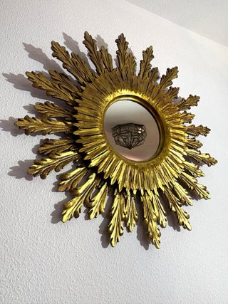 ESPEJO SOL MADERA DORADA