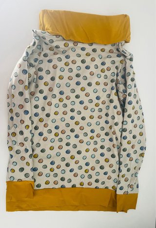 Sudadera lactancia lunares mostaza