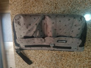 Bolso Carro Bebé Pirulos Gris Estrellas
