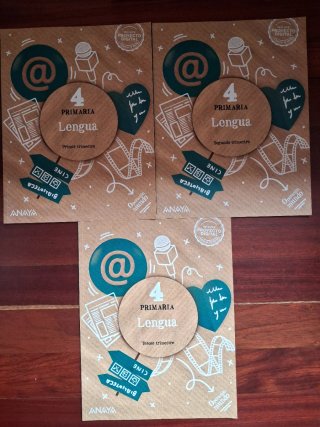 3 libros de texto - Lengua Castellana 4 EPO