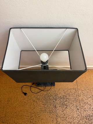 Lámpara de mesa mosaico piedra y tela