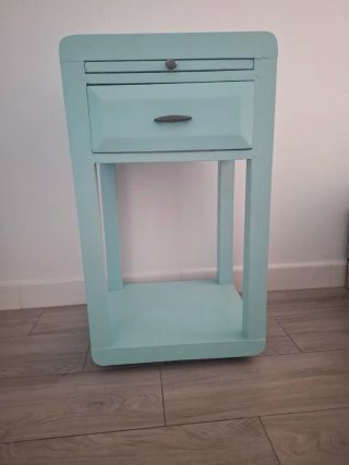Recibidor madera color teal