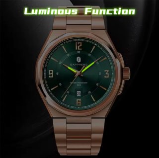 Reloj Sapphero Hombre Oro y Verde