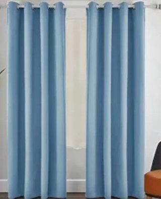 Cortinas opacas azul grisáceo