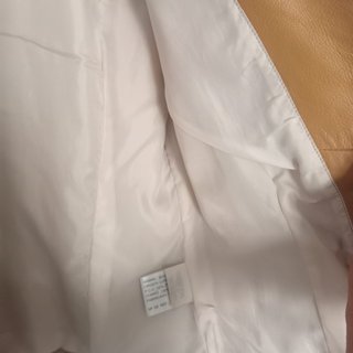 Cazadora de piel auténtica vacuno/ovino mostaza