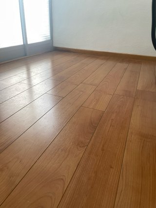 Suelo de madera maciza parquet 100m2 obra reforma