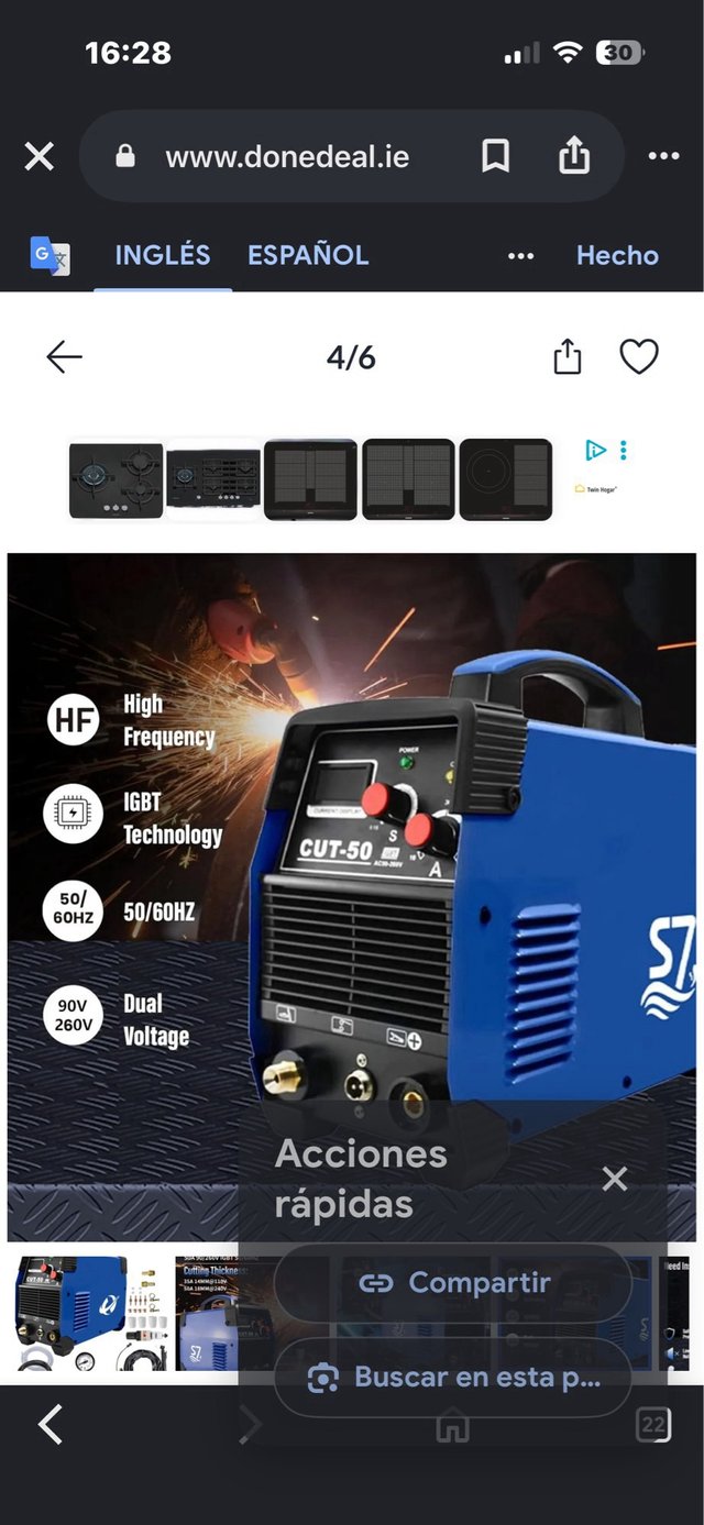 Cortadora Plasma CUT 50 HF IGBT 90A - miniatura 8