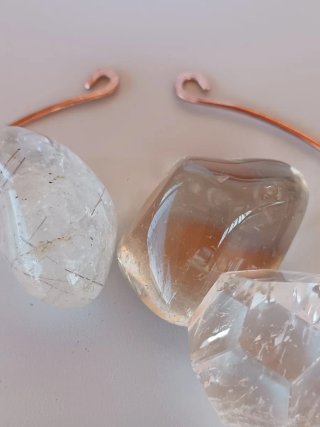 Gargantilla cobre con colgante espiral