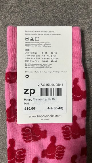 Happy Socks Calcetines Pulgares Talla 36-40