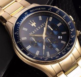 Maserati Reloj hombre R8873640008 azul dorado