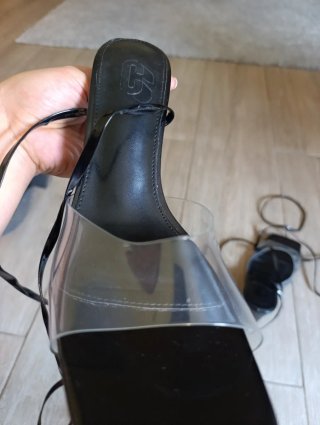 Sandalias de tiras negras talla 41