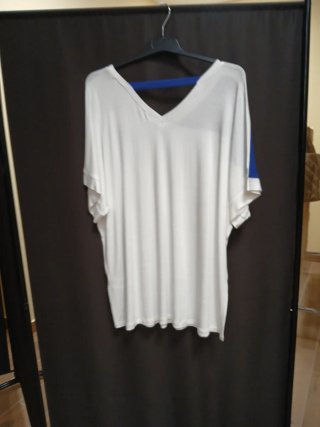 Camiseta Talla Grande XXL Azul y Blanca