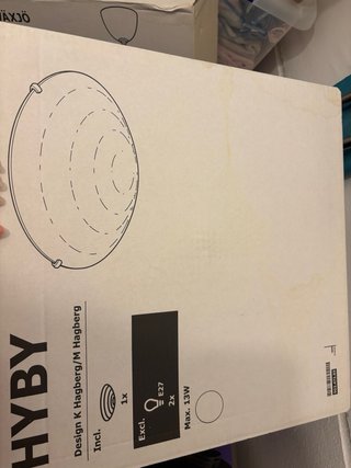 2 Lámpara de techo HYBY IKEA