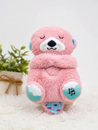 Peluche Otter Rosa Bebé con Sonido