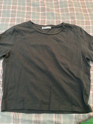 Camiseta Zara Gris Talla S