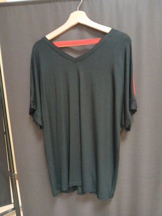 Camiseta Talla Grande XXXL Negra y Roja