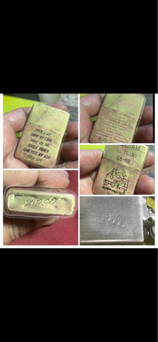 Zippo Guerra Vietnam 2 insertos originales