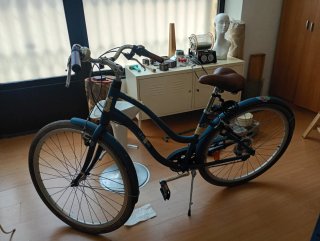 Bicicleta de paseo azul