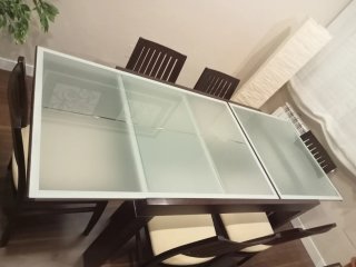 Mesa comedor extensible + 6 sillas
