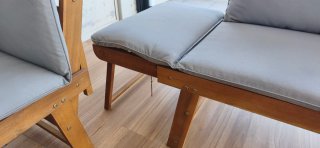 Conjunto Sofás Jardín/Terraza Madera Regulables