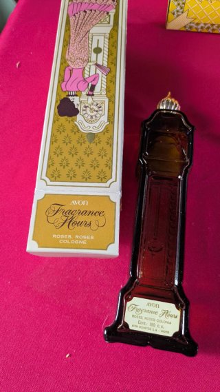 Avon Vintage Colonia Reloj Marrón Dorado