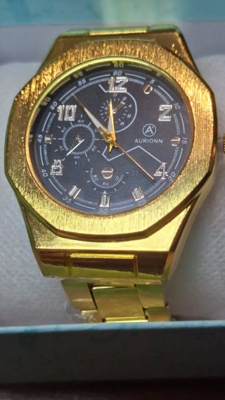 Orologio da uomo (NUOVO) Aurionn oro e nero