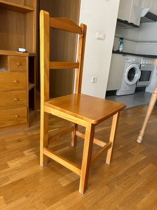 Mesa extensible madera con 4 sillas