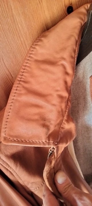 Cazadora Piel Massimo Dutti Marrón