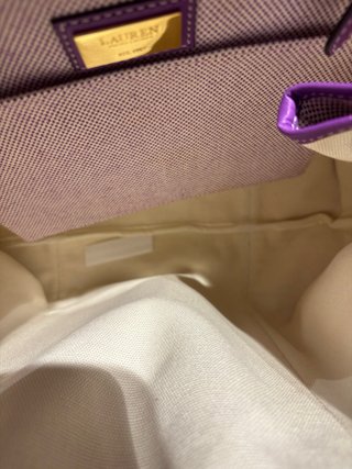 Bolso Tote Ralph Lauren Beige y Morado