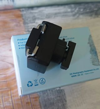 Adaptador de zapata videocámaras Canon.