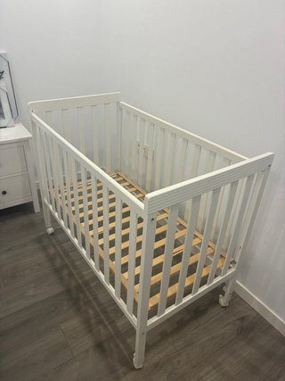Cuna madera blanca 120x60 + colchón