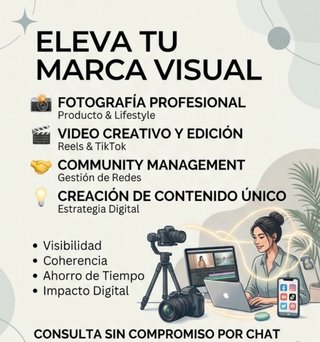 fotografía, video, community management.
