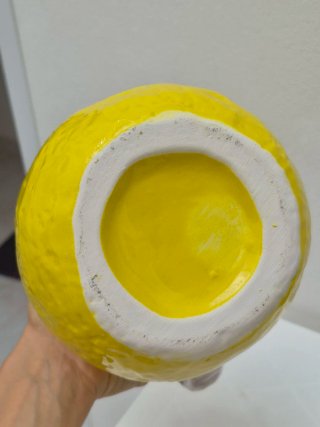 Caraffa limone barbotine ceramica