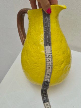 Caraffa limone barbotine ceramica