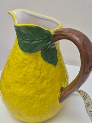 Caraffa limone barbotine ceramica