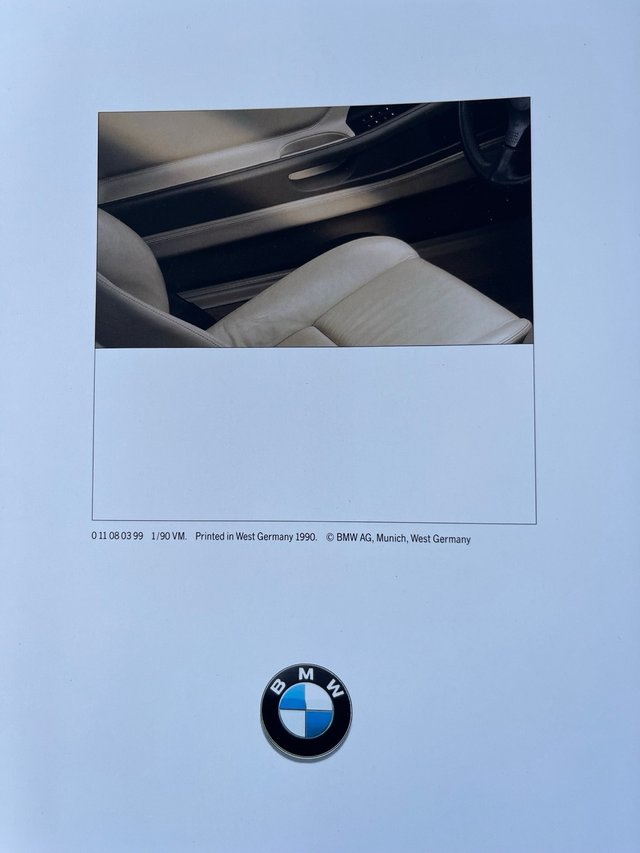 Catálogo BMW 850i Colores y Tapizados (En Español)