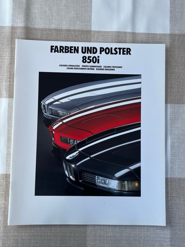 Catálogo BMW 850i Colores y Tapizados (En Español)