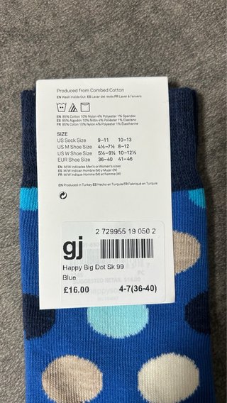Calcetines Happy Socks Lunares Azules Talla 36-40