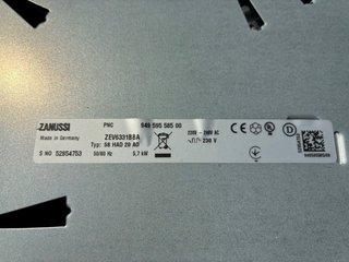 Placa vitrocerámica 3 zonas Zanussi ZEV6331BBA
