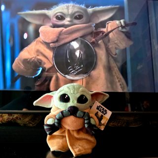 Palomitero y Peluche Mandalorian y Grogu