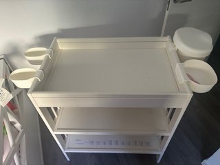 Cambiador bebé madera blanco