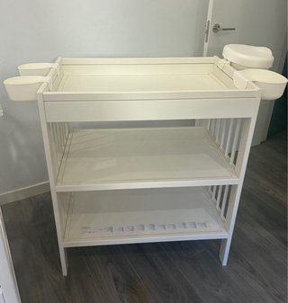 Cambiador bebé madera blanco