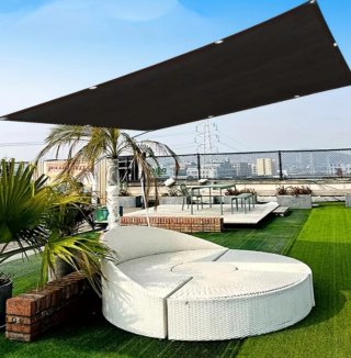 Toldo de 3x3 negro para exterior.