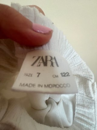 Zara Pantalon Blanco Talla 7