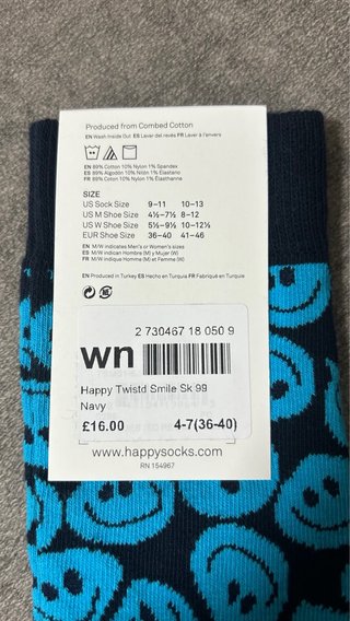 Happy Socks Calcetines Smiley Azul Talla 36-40